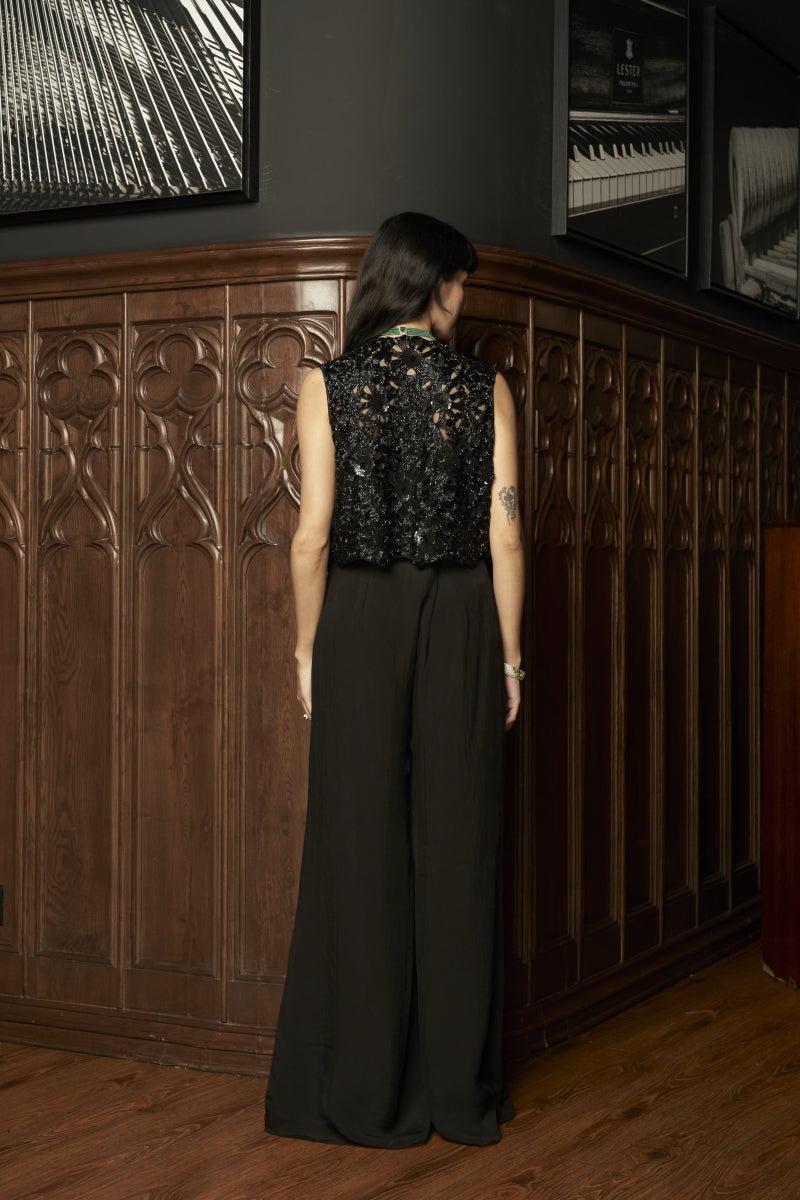 Black Short Jacket- Pant Set
