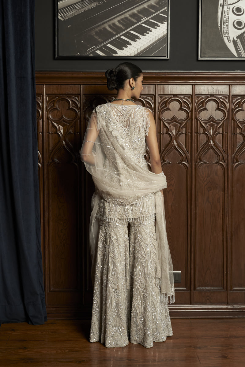 Grey Sharara Set