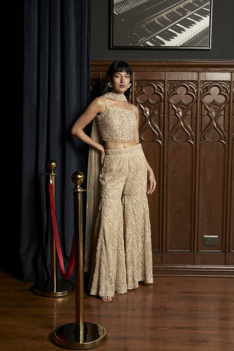 Beige Indo-Western Set