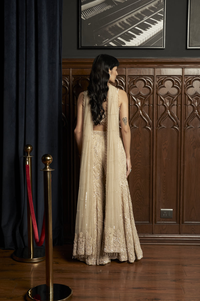 Beige Indo-Western Set