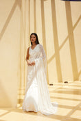 Load image into Gallery viewer, Ivory Drape Skirt Saree
