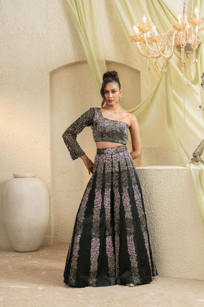Forest Olive Hand-Embroidered Jumpsuit