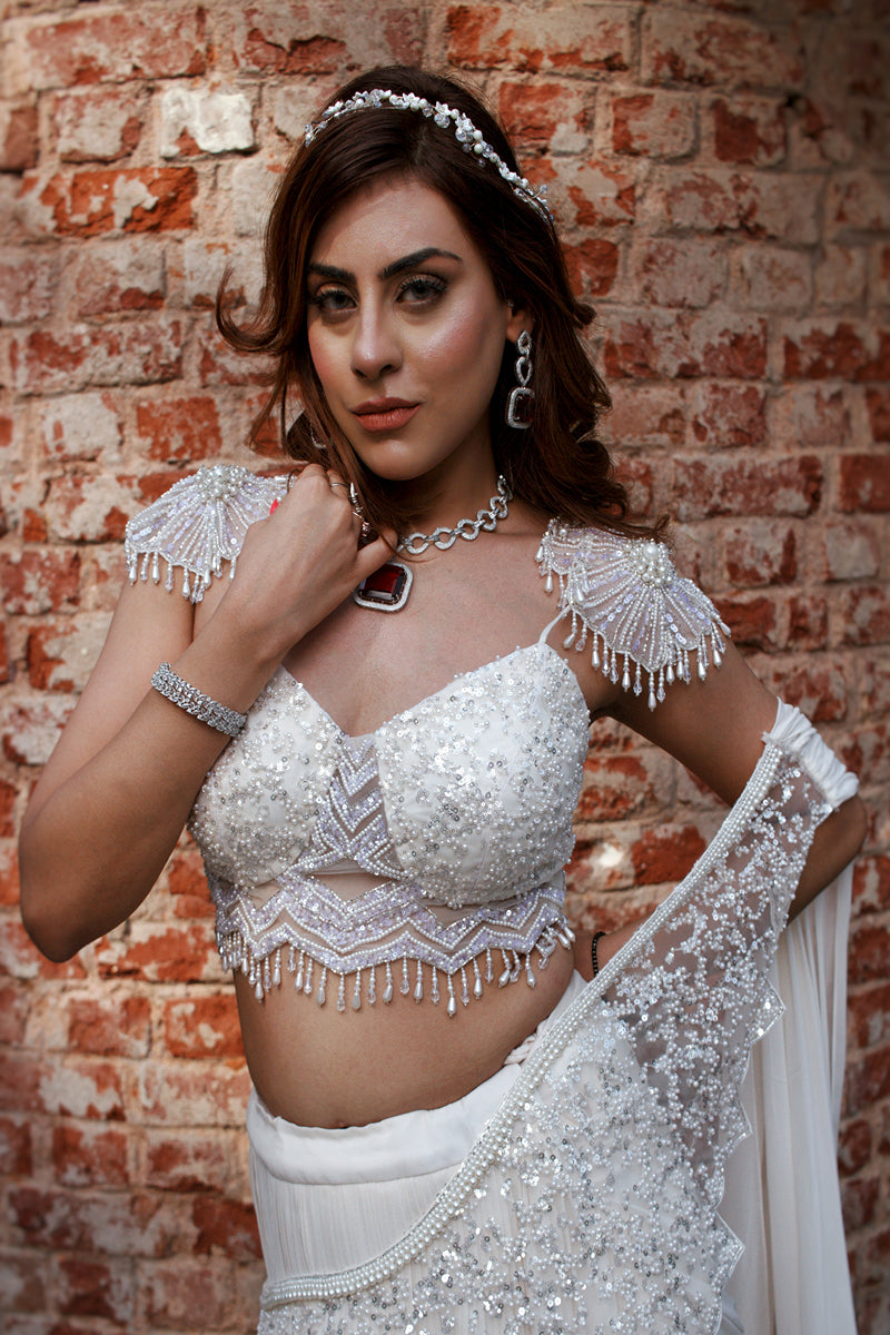 Lehnga Dupatta Bustier Set