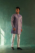Load image into Gallery viewer, Midas Lavender Tissue Stripe Kurta With Pant- set of 2
