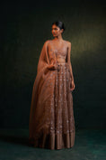 Load image into Gallery viewer, Midas Ginger Organza Hand Embroidered Lehenga - Set of 3

