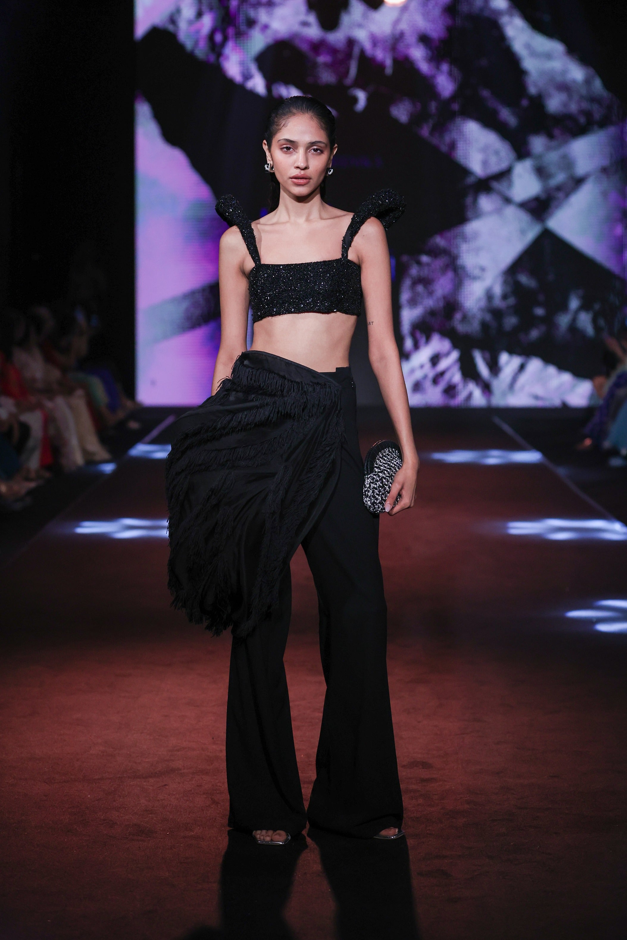 Bustier With Boning Draped Pants