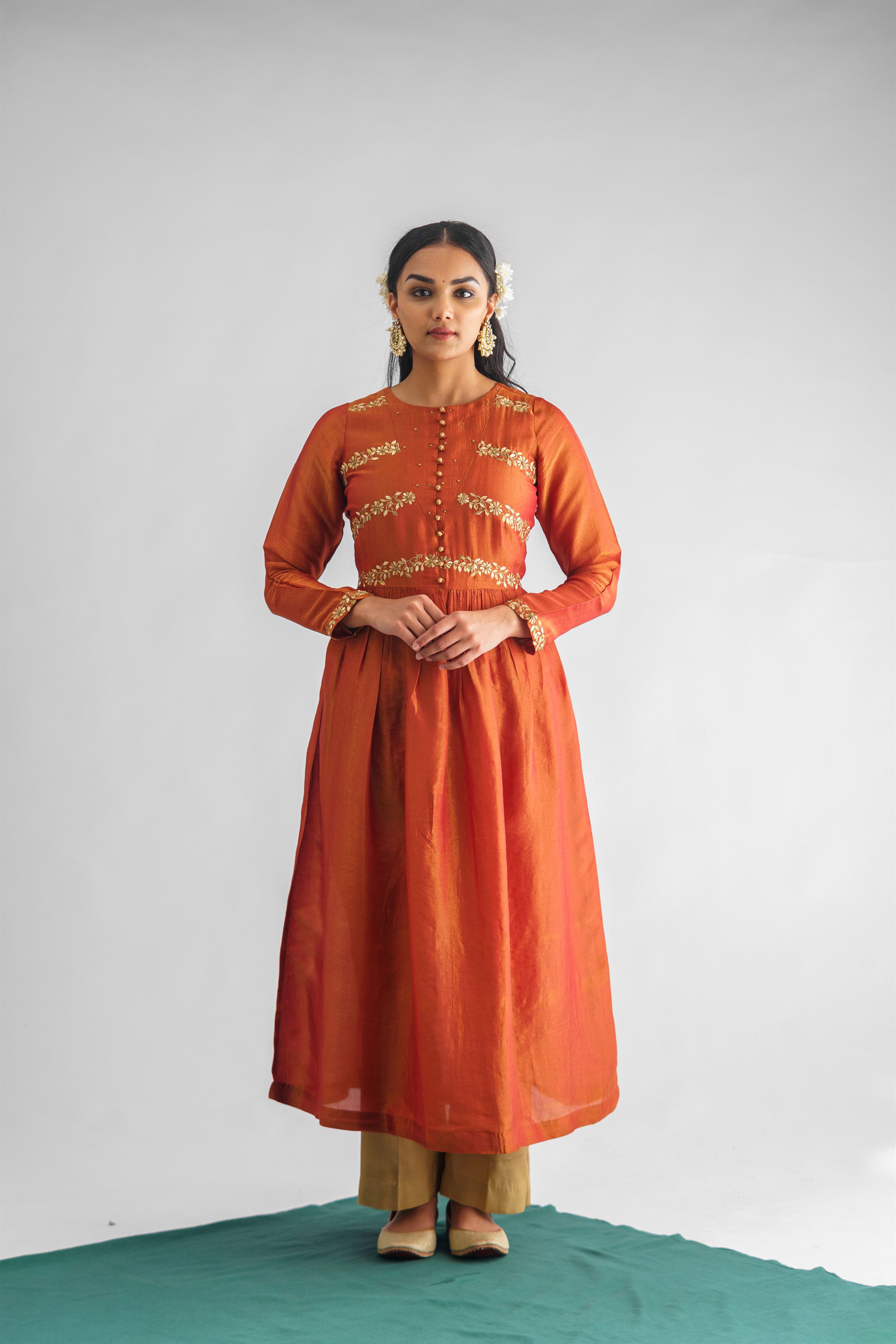 Resham Kurta With Pant And Dupatta (Set Of 3)