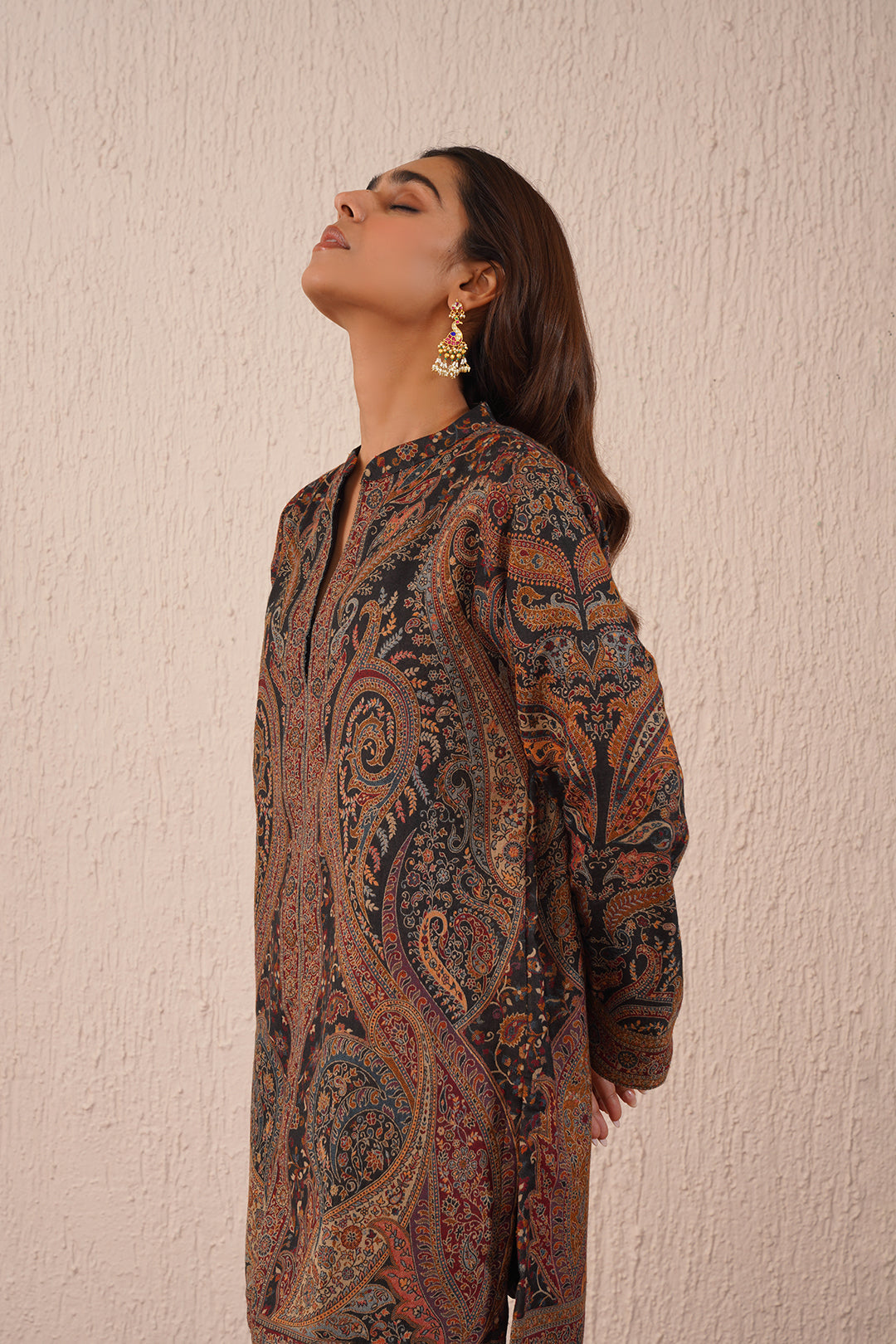 Woolen Black Kaani Set For Women - Winter Wear
