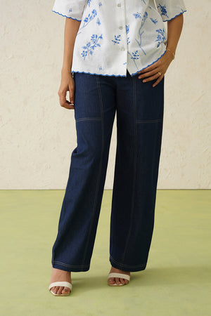 Noor Linen Embroidered linen Top For Women-inching india