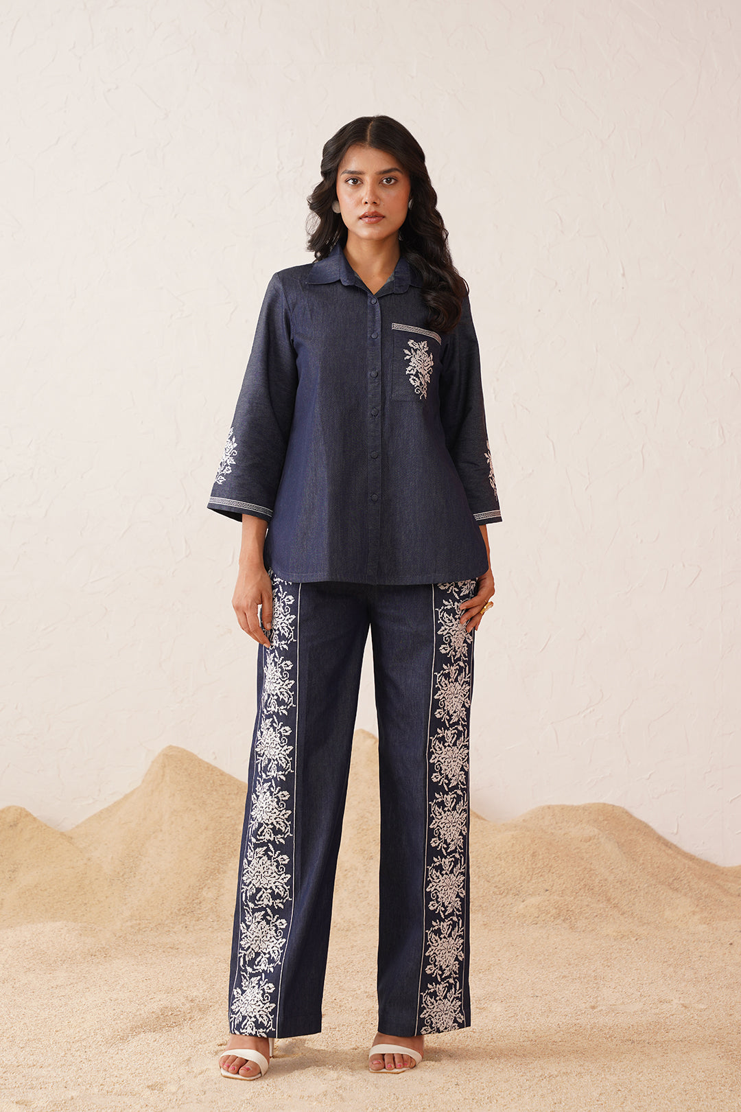 Cross Stitch Denim Co-ord Set Online India 