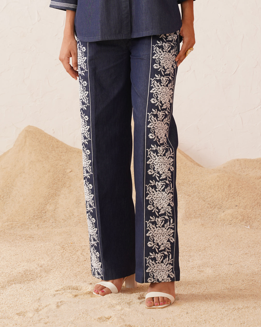 Cross Stitch Denim Co-ord Set Online India 