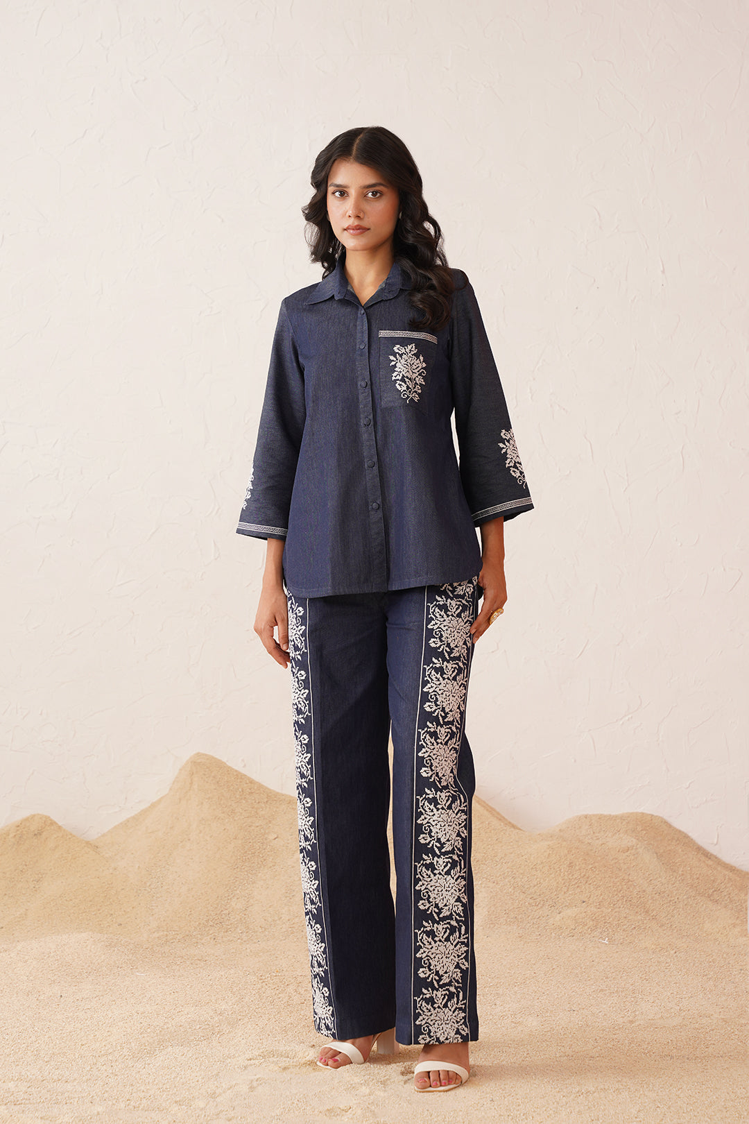 Cross Stitch Denim Co-ord Set Online India 