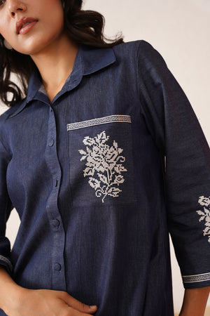Cross Stitch Denim Co-ord Set Online India 