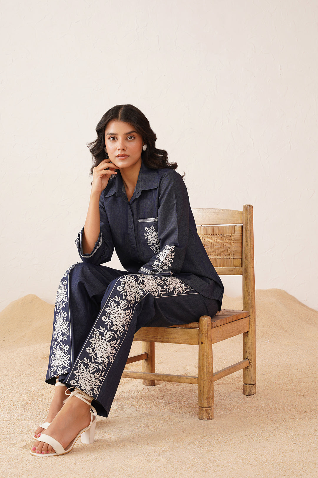 Cross Stitch Denim Co-ord Set Online India 