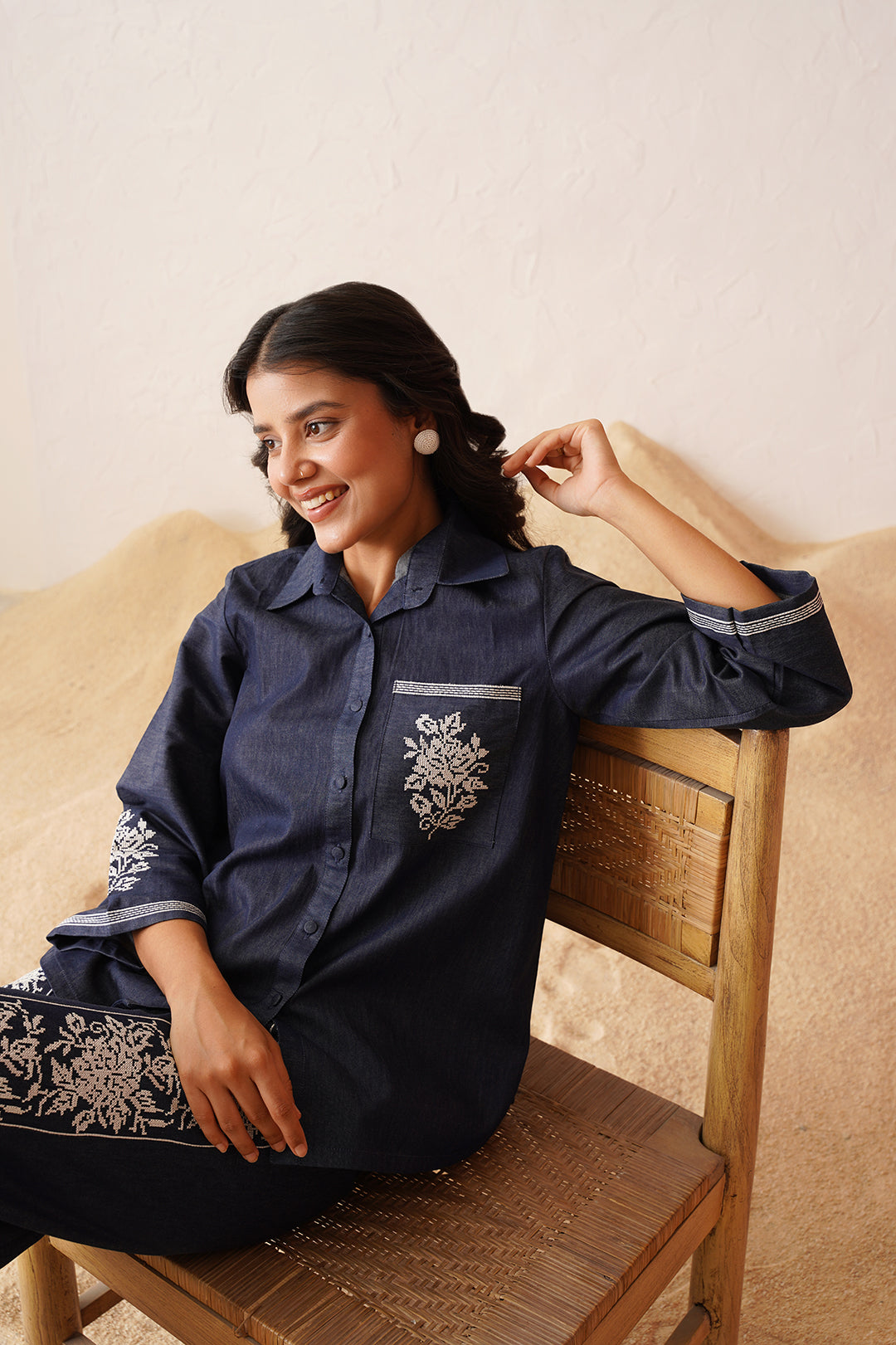 Cross Stitch Denim Co-ord Set Online India 