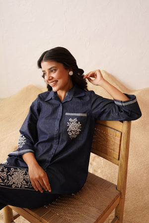 Cross Stitch Denim Co-ord Set Online India 