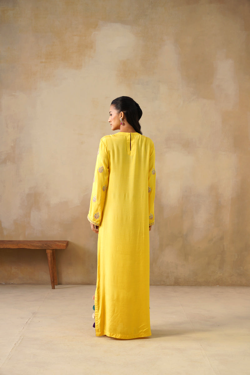 Noor Yellow Full Length Dress