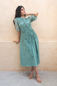Load image into Gallery viewer, Sky blue Middi Dress
