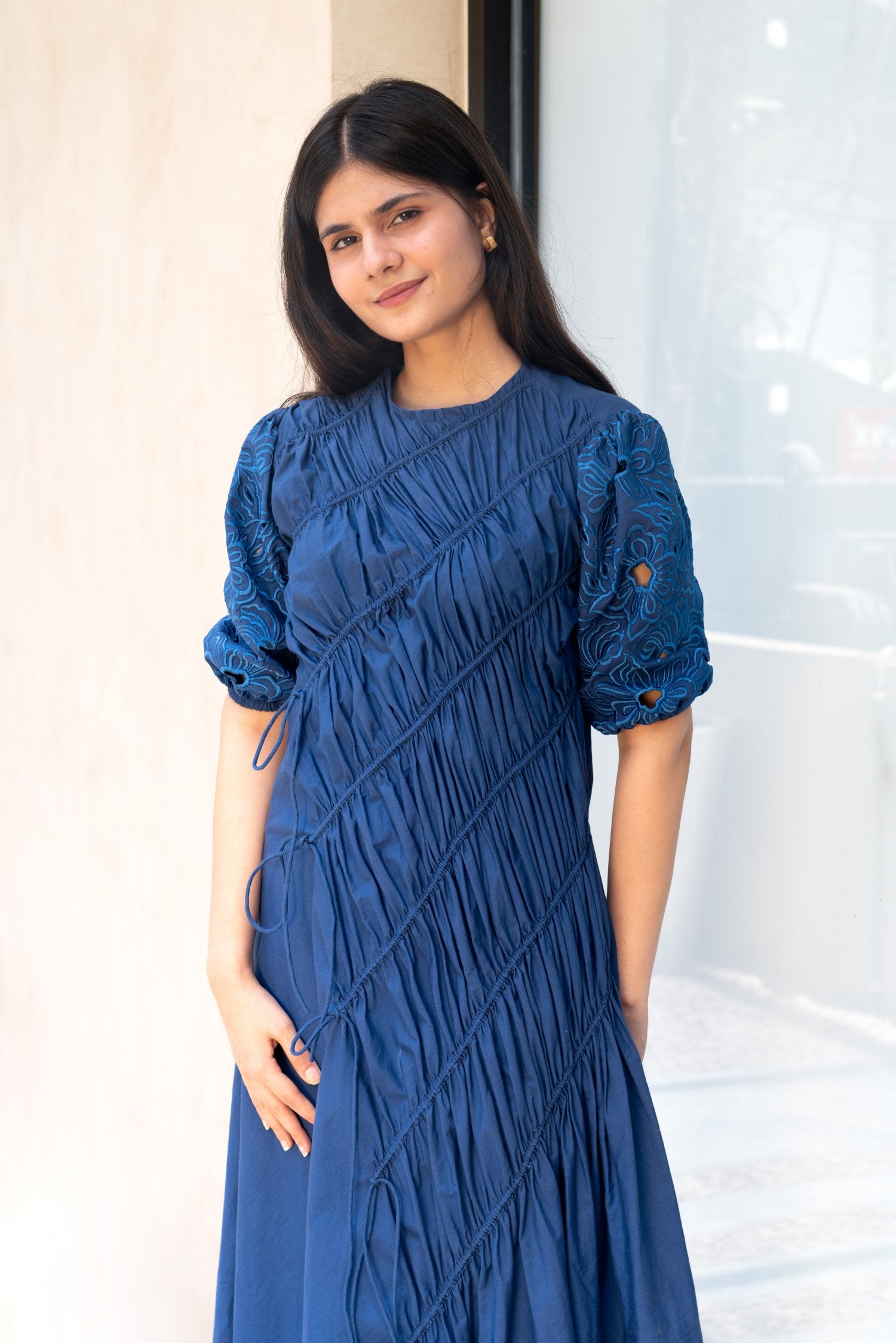 Blue Strings Middi Dress