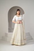 Load image into Gallery viewer, Fairy white sequinned georgette lehenga set

