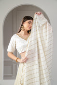 Load image into Gallery viewer, Fairy white sequinned georgette lehenga set
