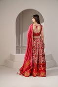 Load image into Gallery viewer, Crimson Red Silk Chaniya Patola Lehenga Set
