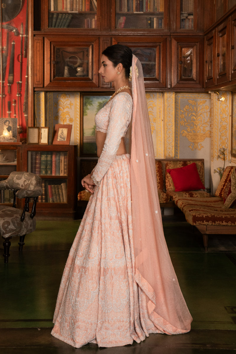 LEHENGA + BLOUSE + DUPATTA // PINK PEARL LEHENGA SET