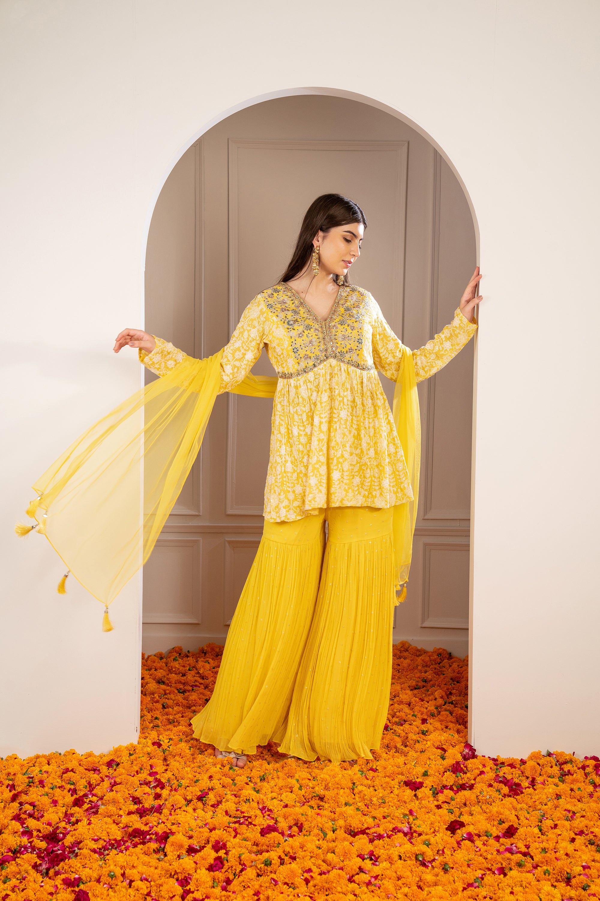 Indo western sharara on sale