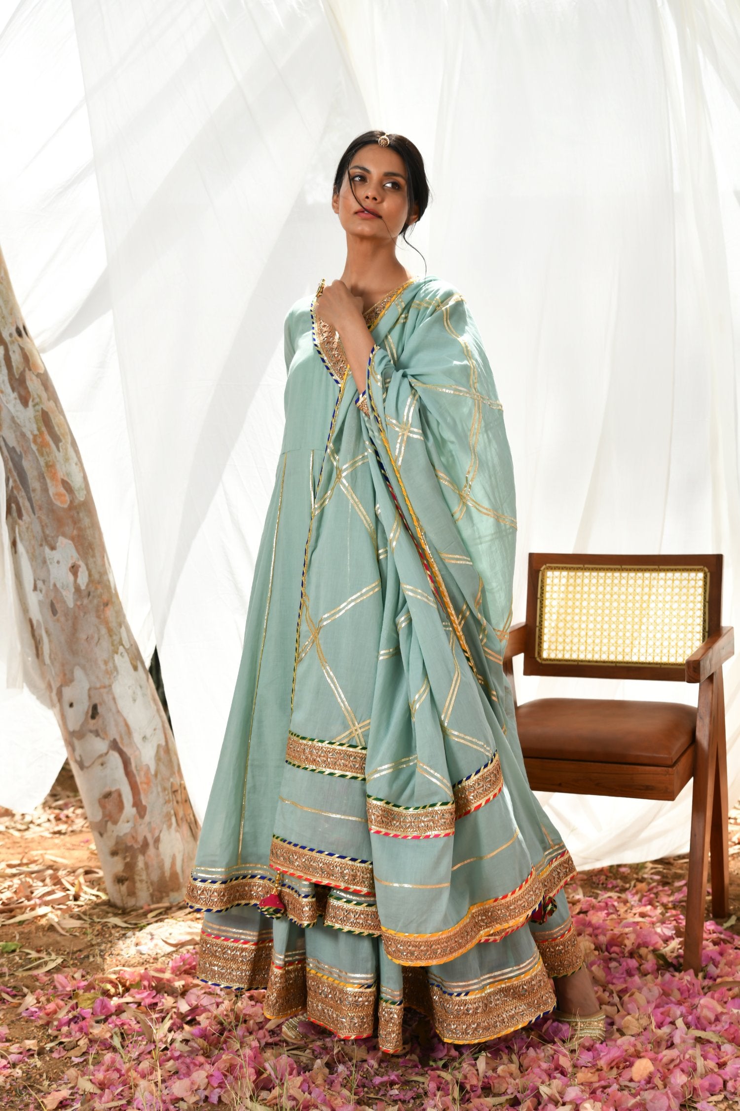 Mint Atrangi Anarkali Set