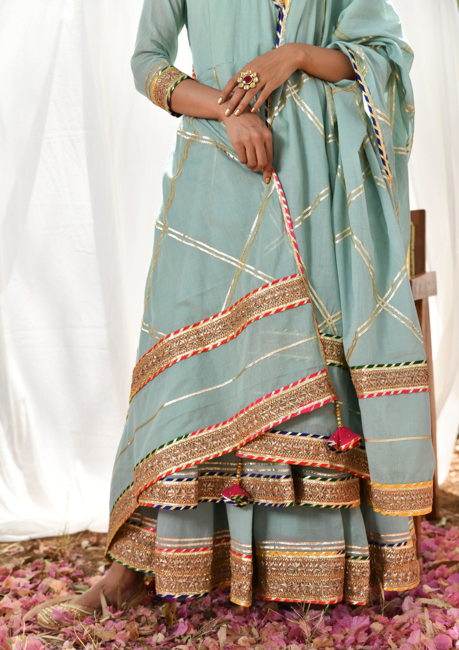Mint Atrangi Anarkali Set