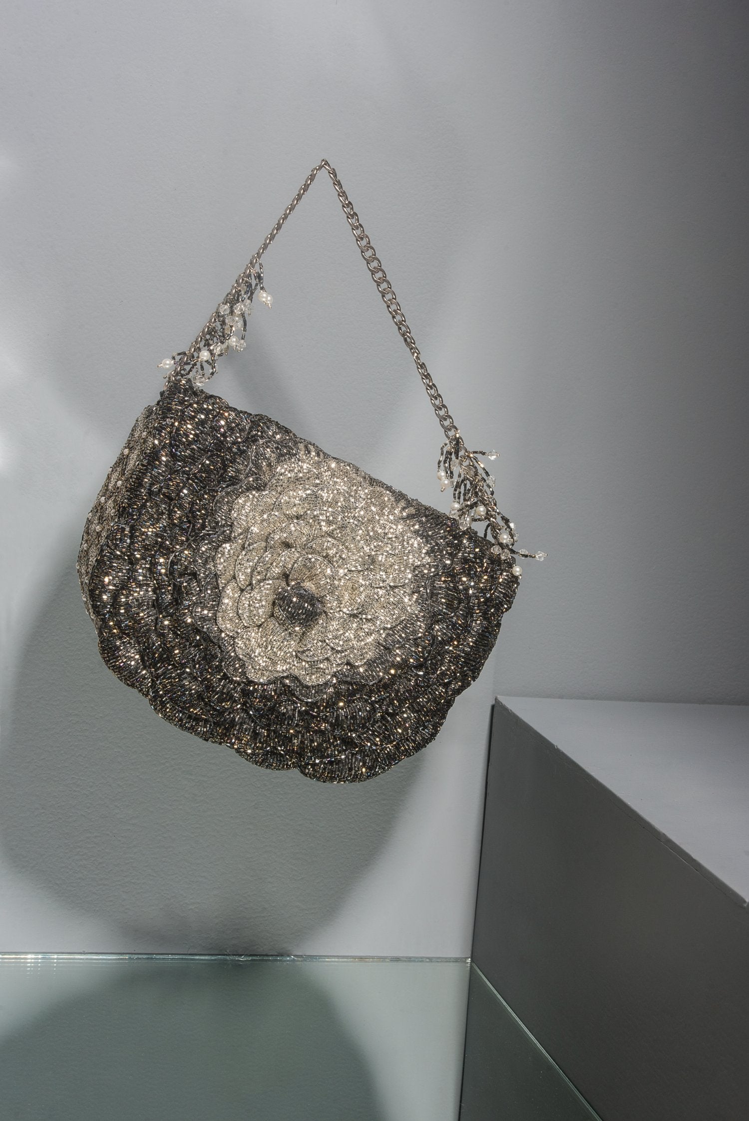 Coco Beaded Sling – Silver