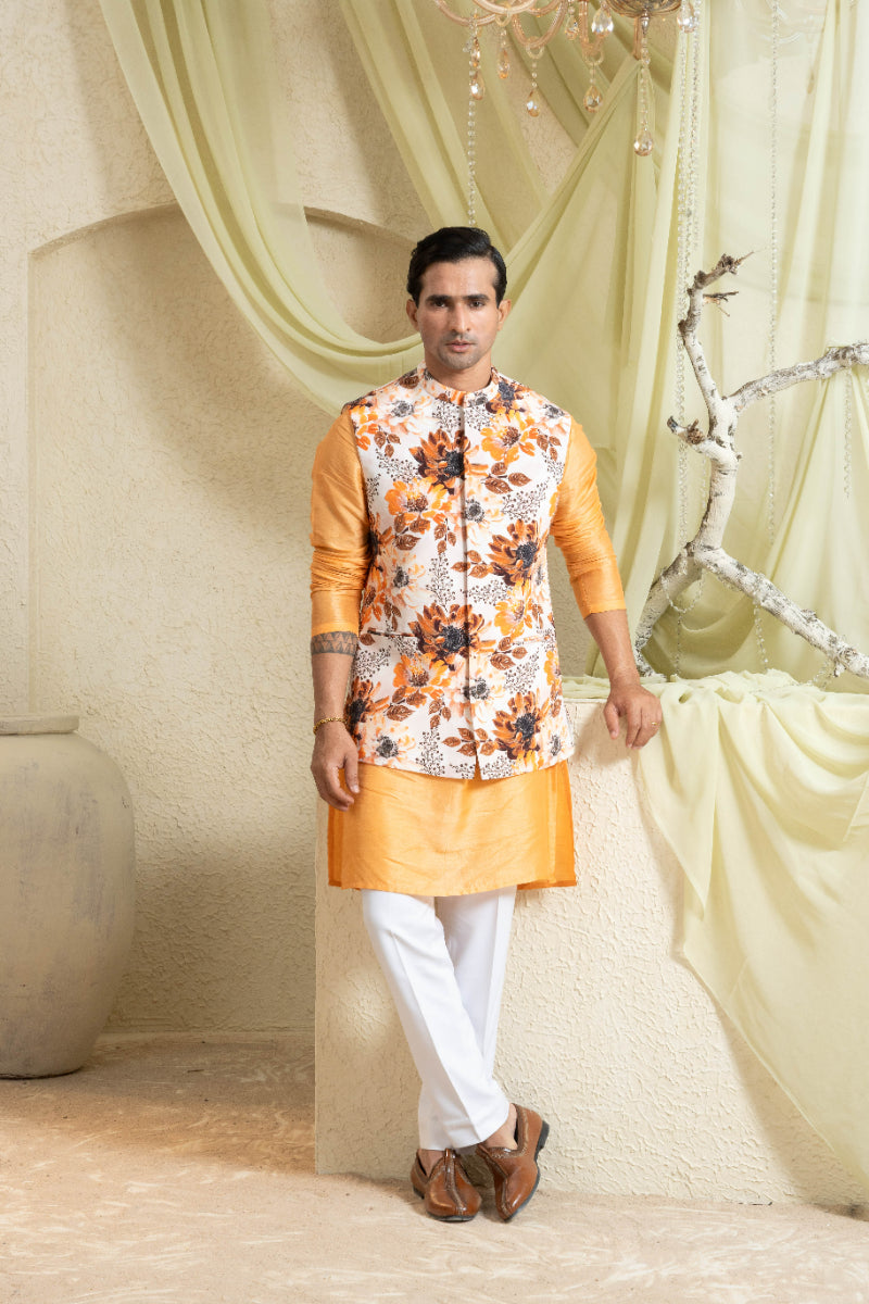 Amber Field Printed Bundi Set