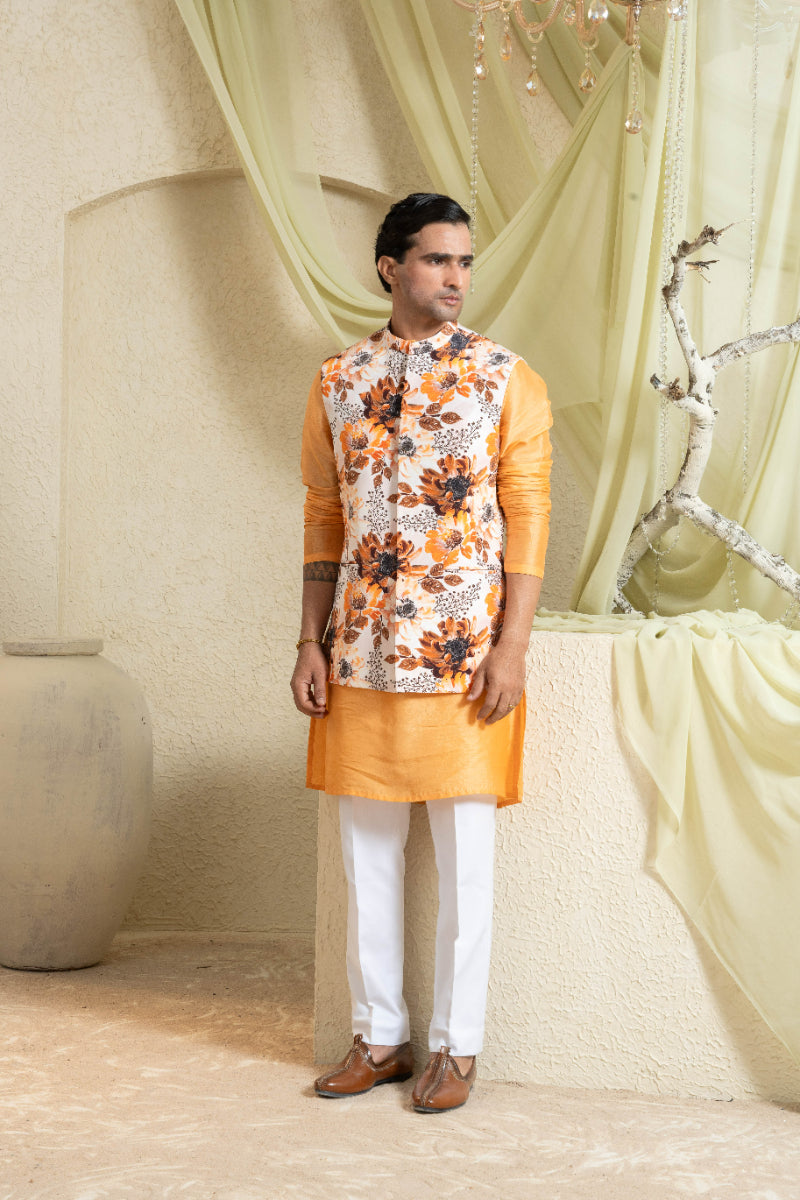Amber Field Printed Bundi Set