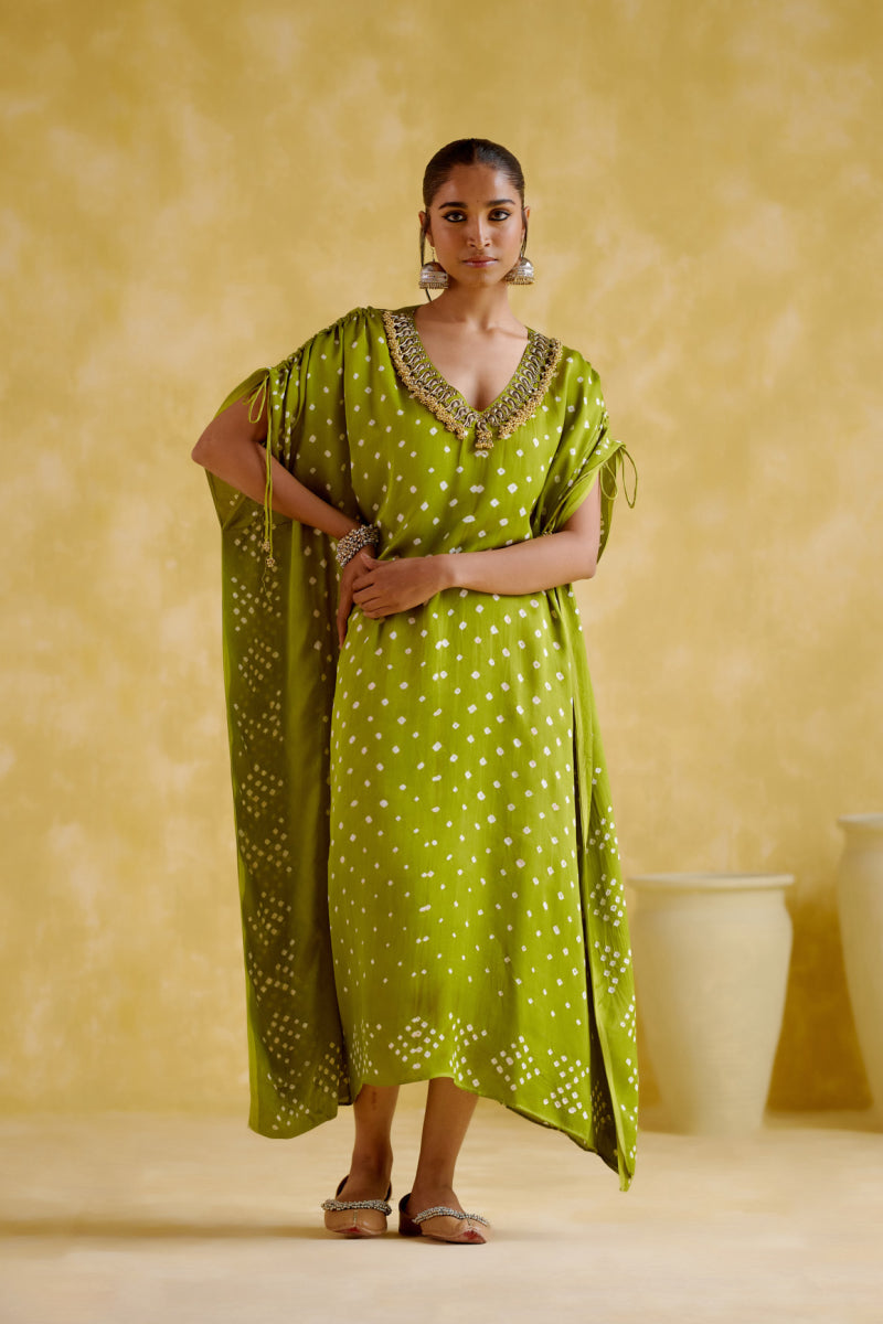 Dakshayani -Green Kaftan