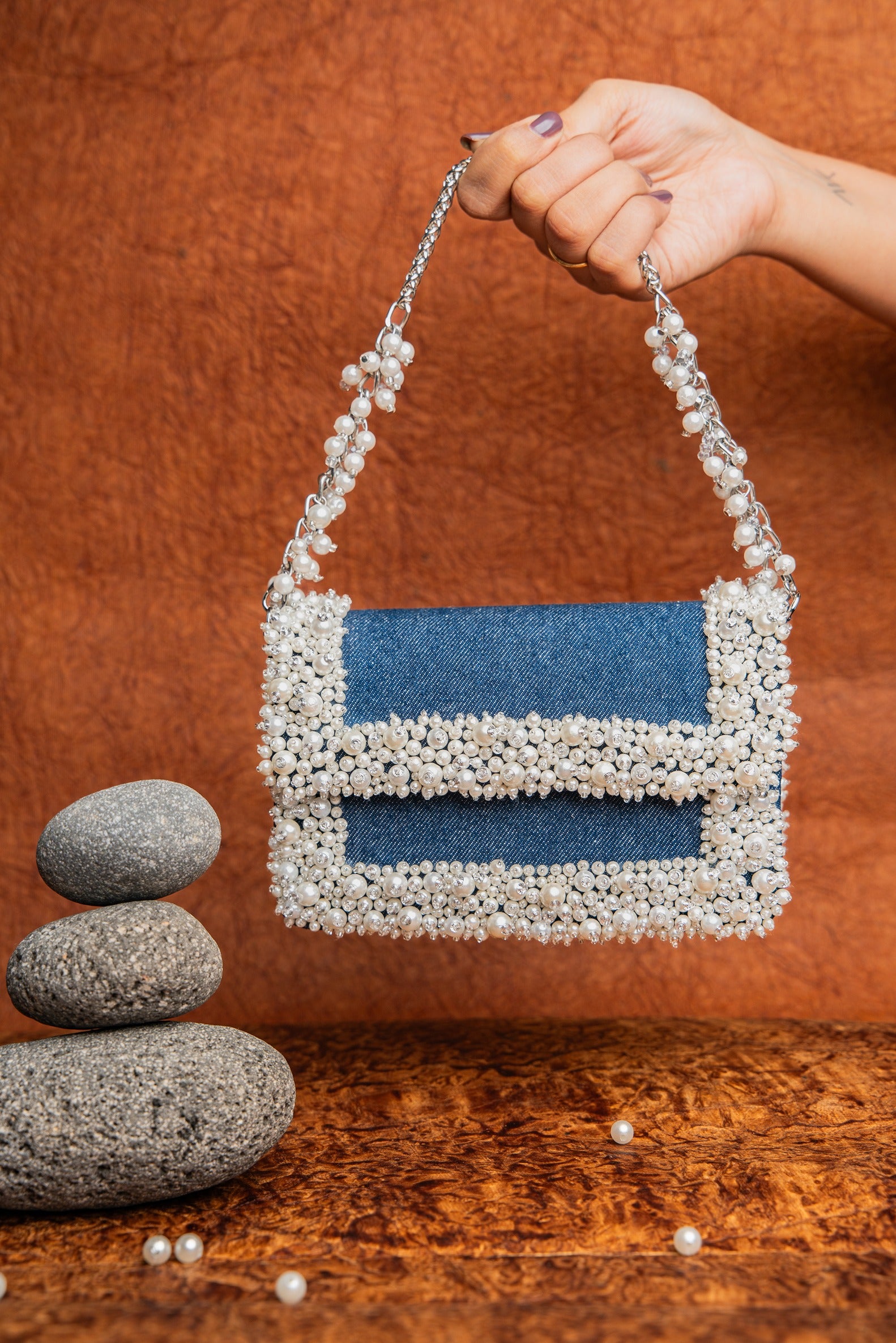 Denim Mini Slate Perla