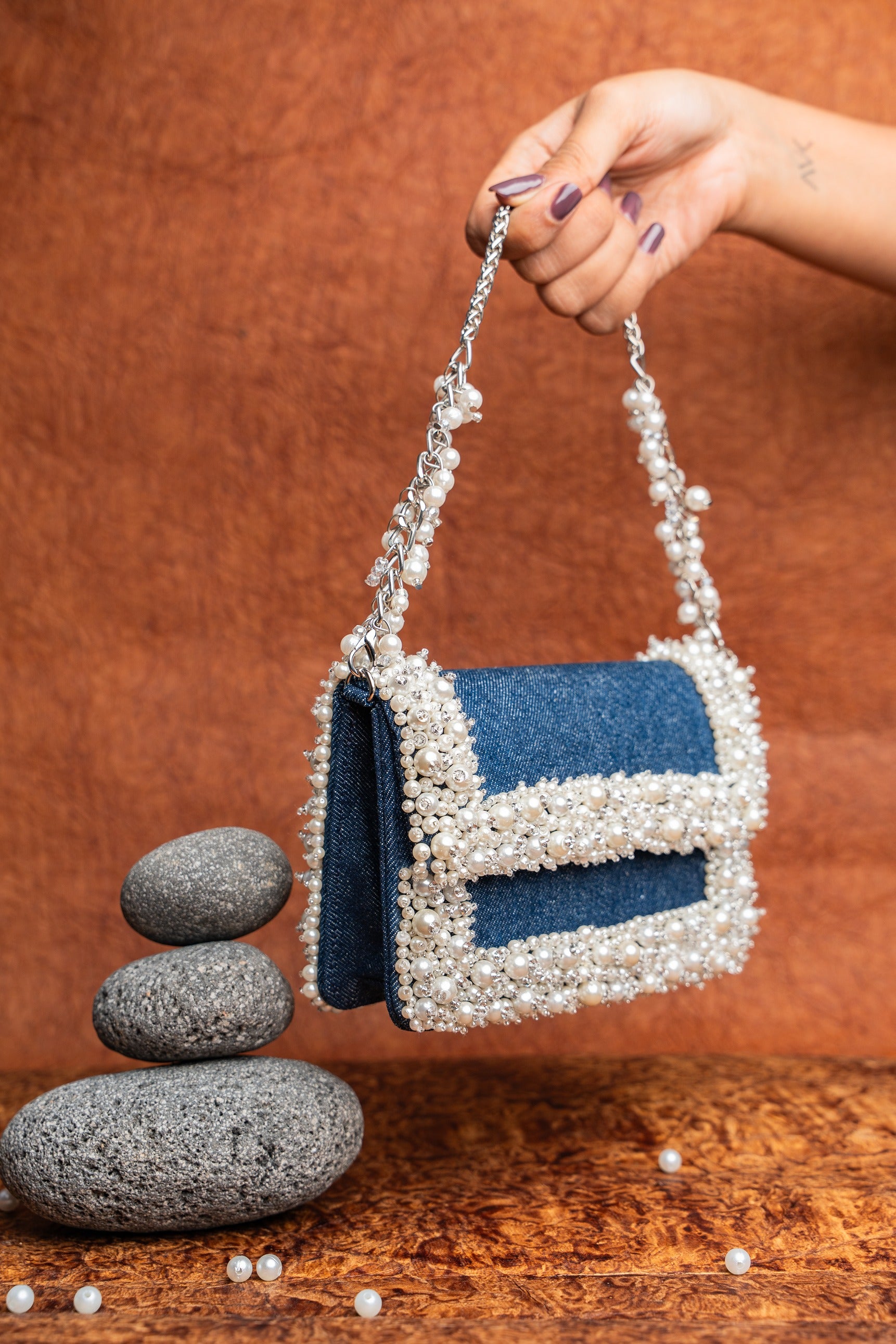 Denim Mini Slate Perla