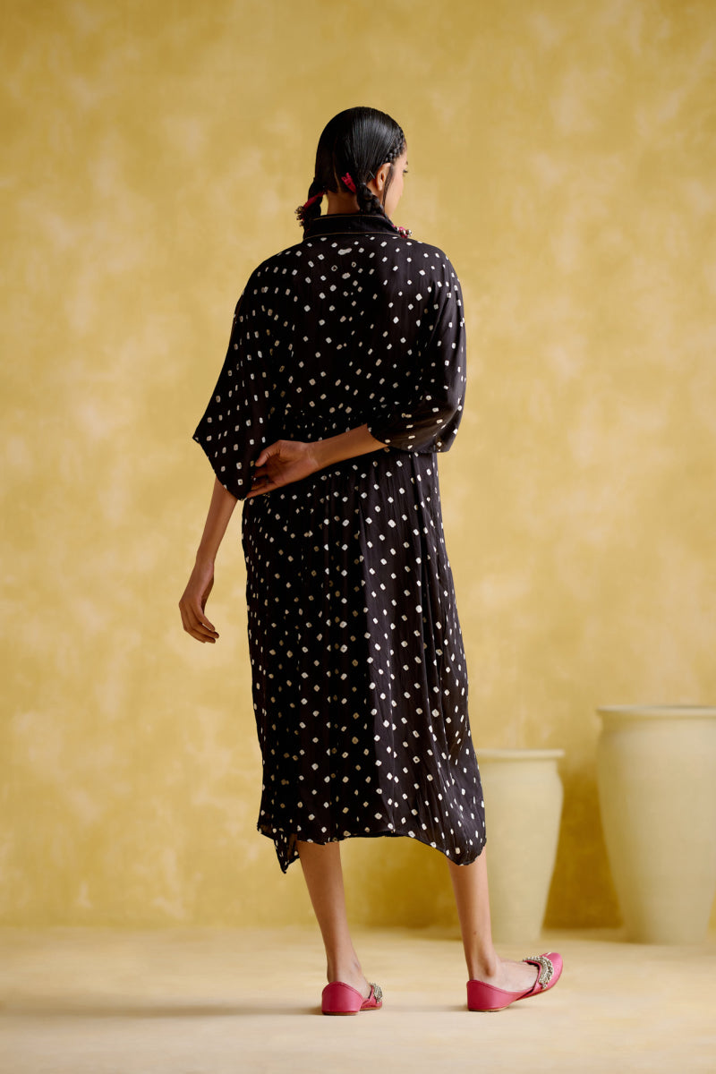 Devadarsana- Black Handcrafted Kaftan