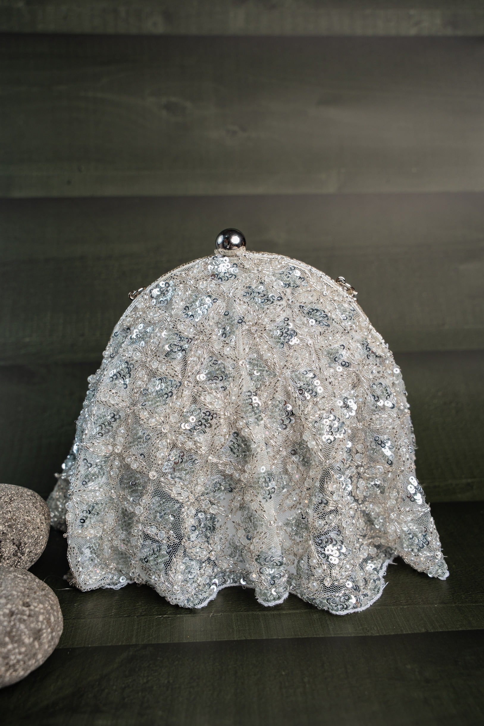 Drape Diva Batua Silver