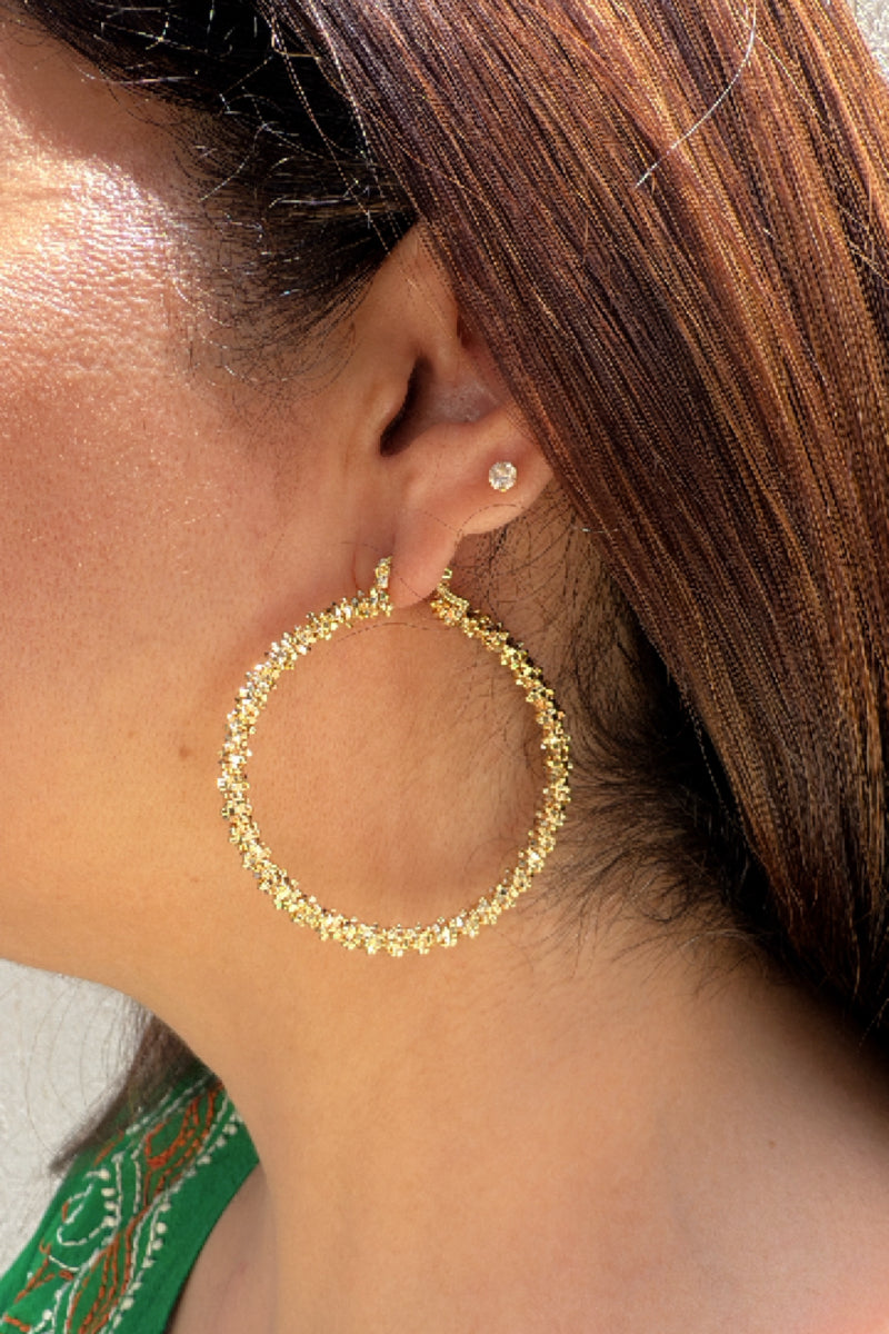 Ball Hoops Earrings