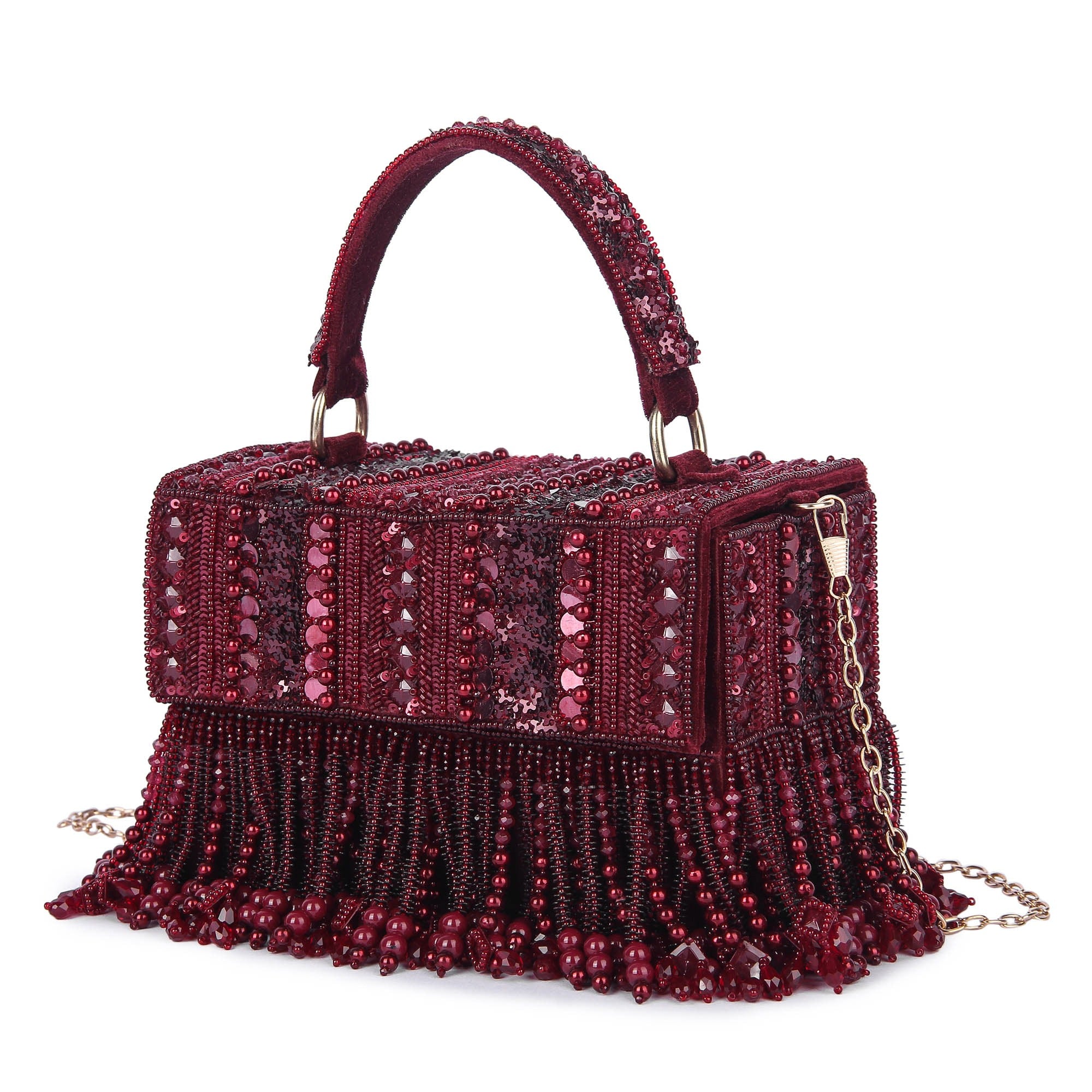 Maroon Minaa Clutch