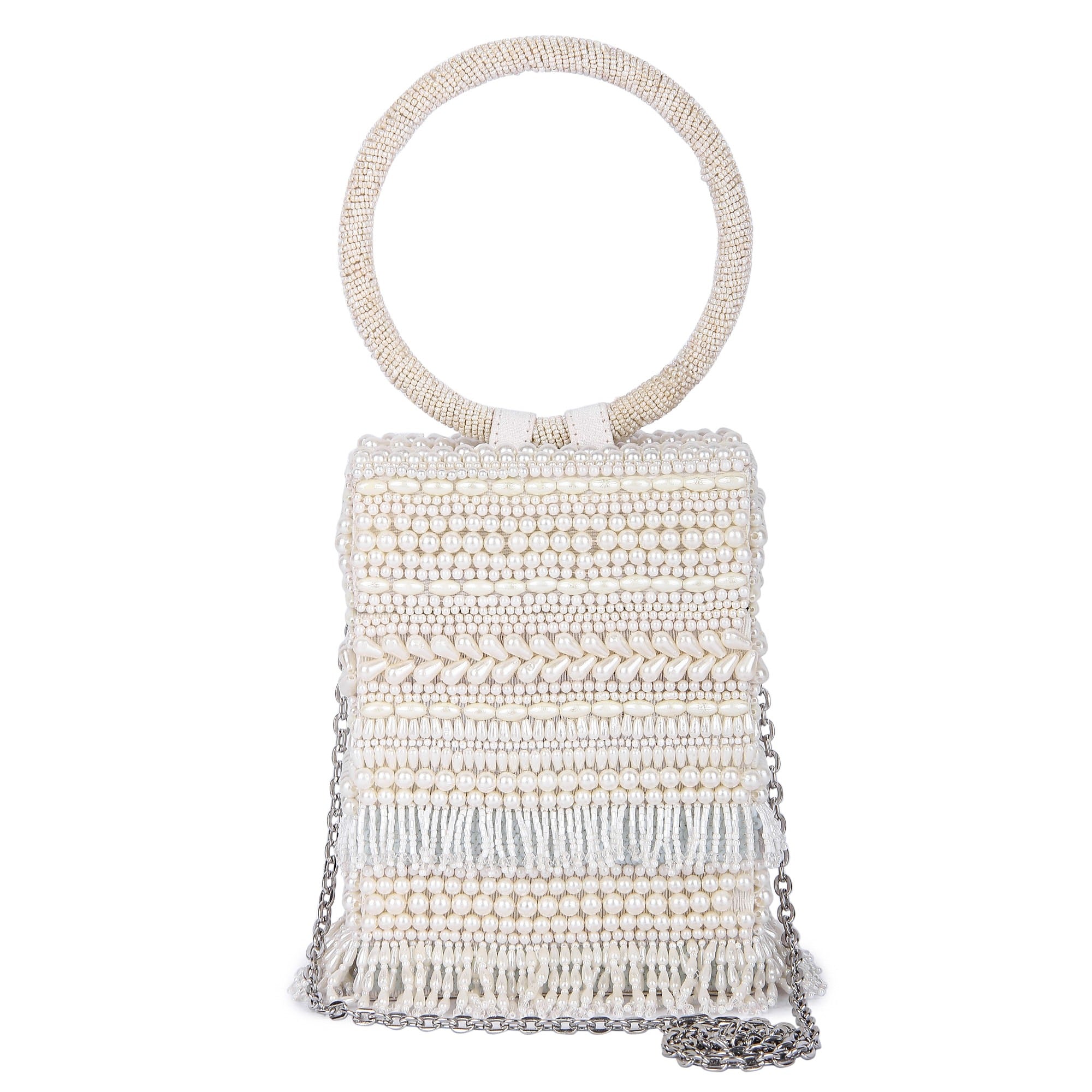 White Sunayena Clutch