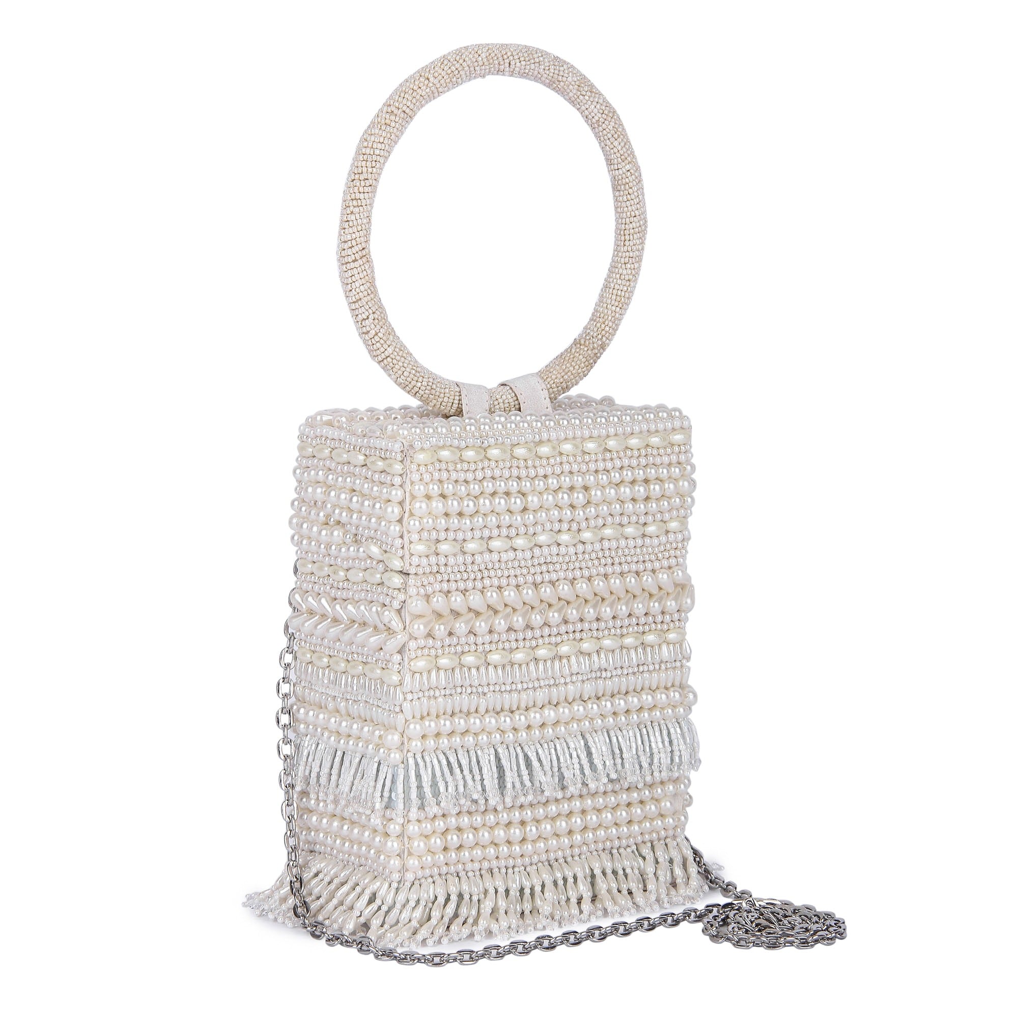 White Sunayena Clutch