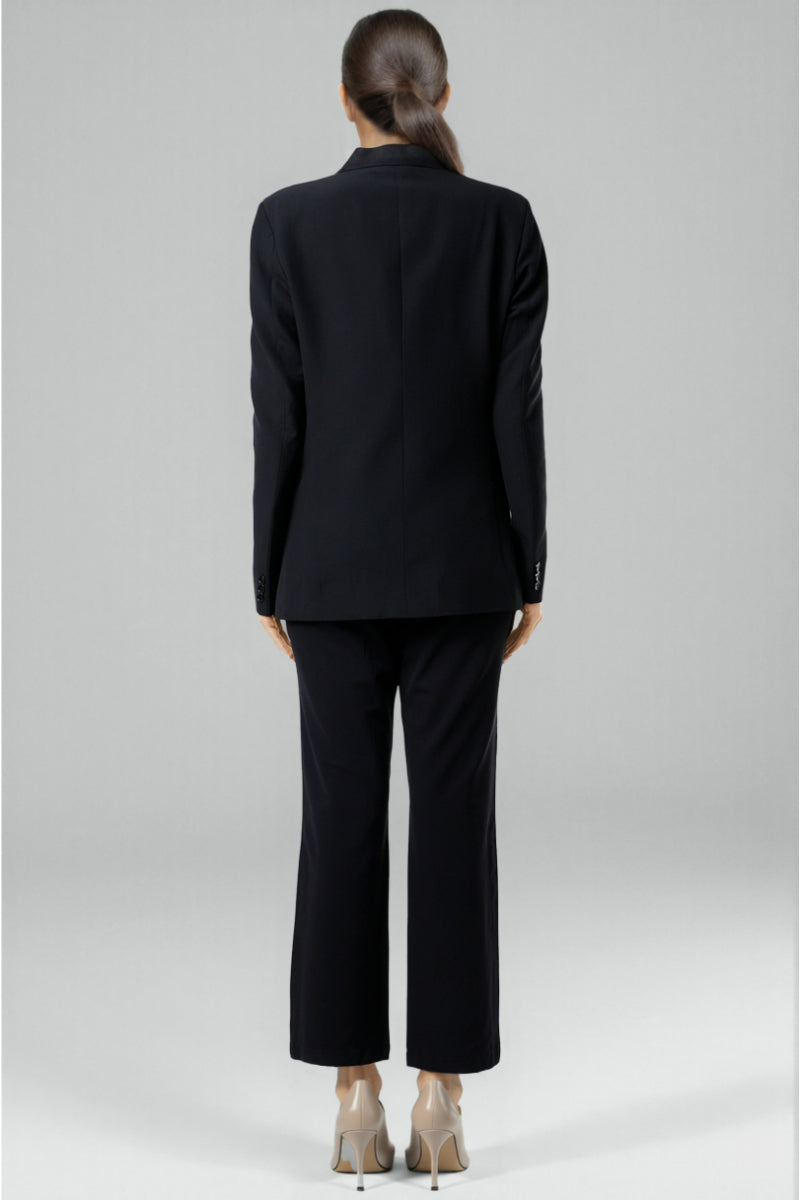 Black Viscose Blazer Set