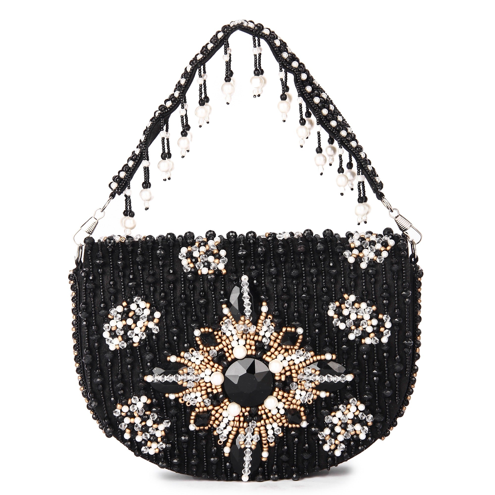 Black D Shaped Clutch