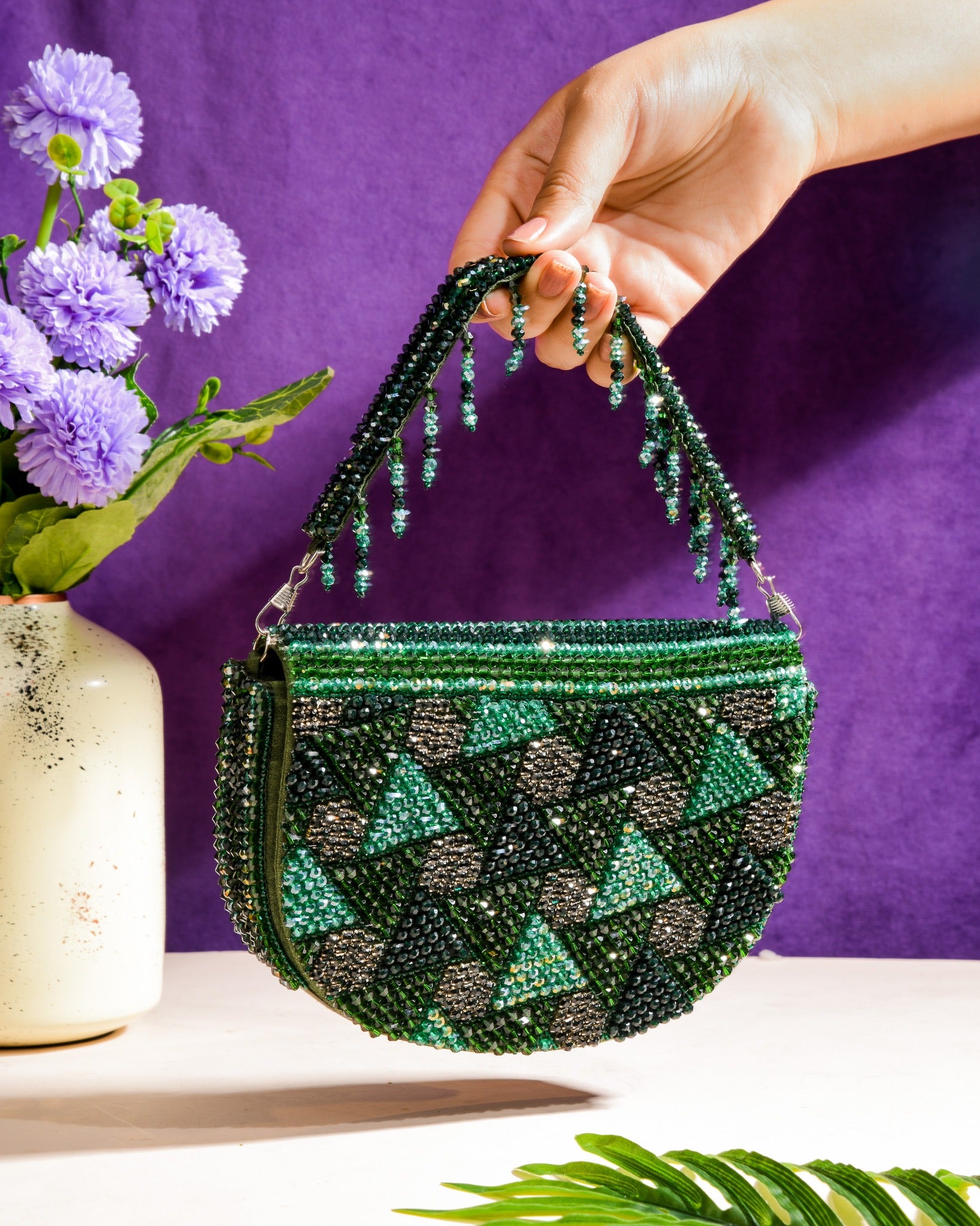 Green Lamira Clutch