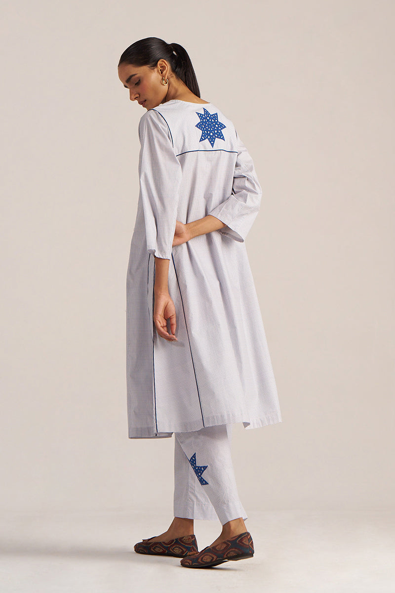 Blue Checkered Printed Co-ord Set