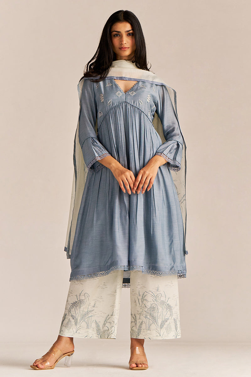 Stone Grey Kurta Set