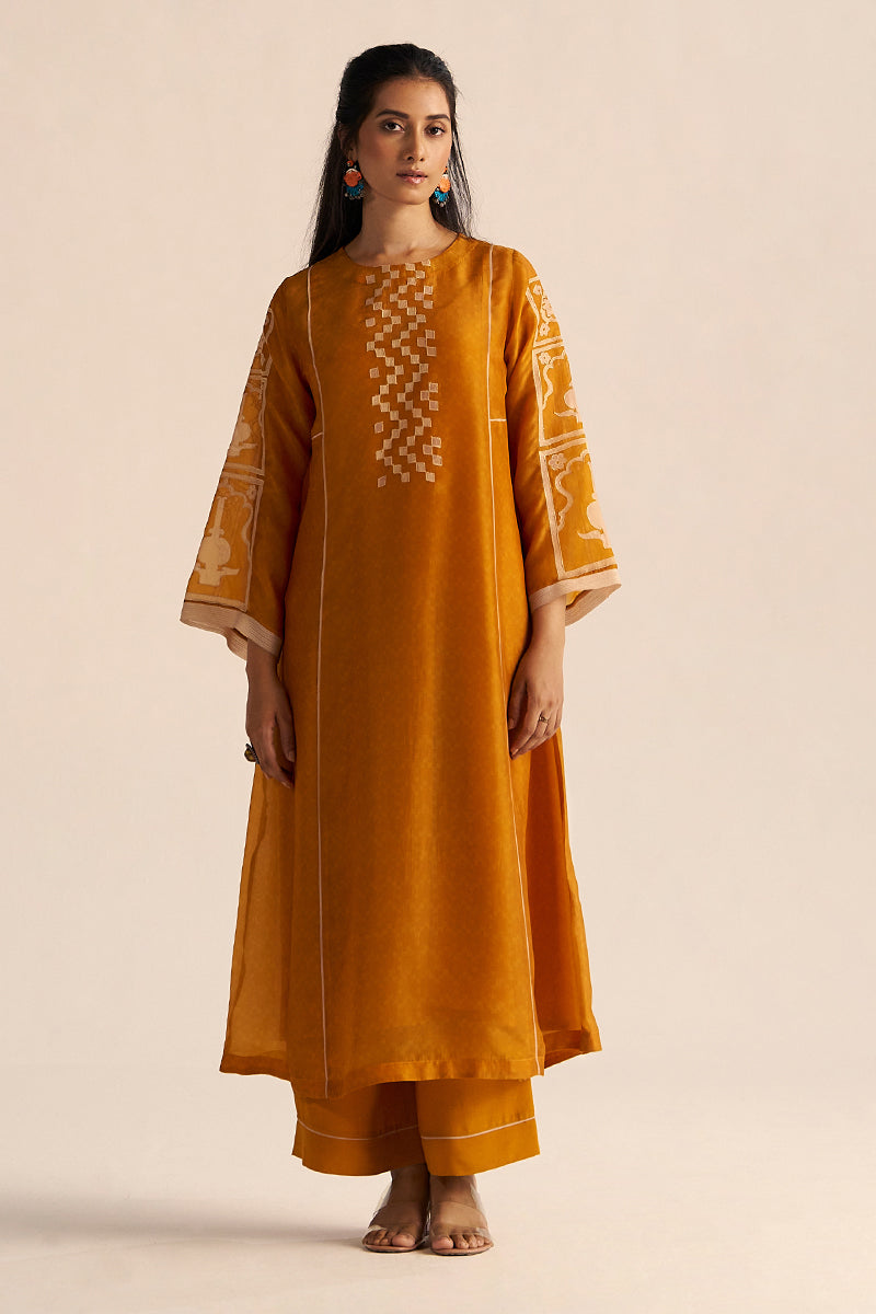 Nugget Yellow Silk Co-ord Set