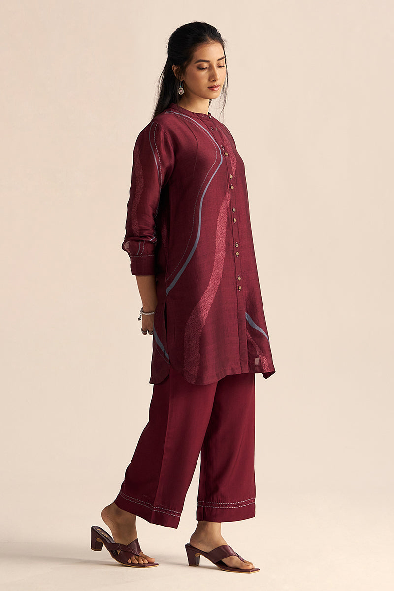 Cordovan Silk Co-ord Set