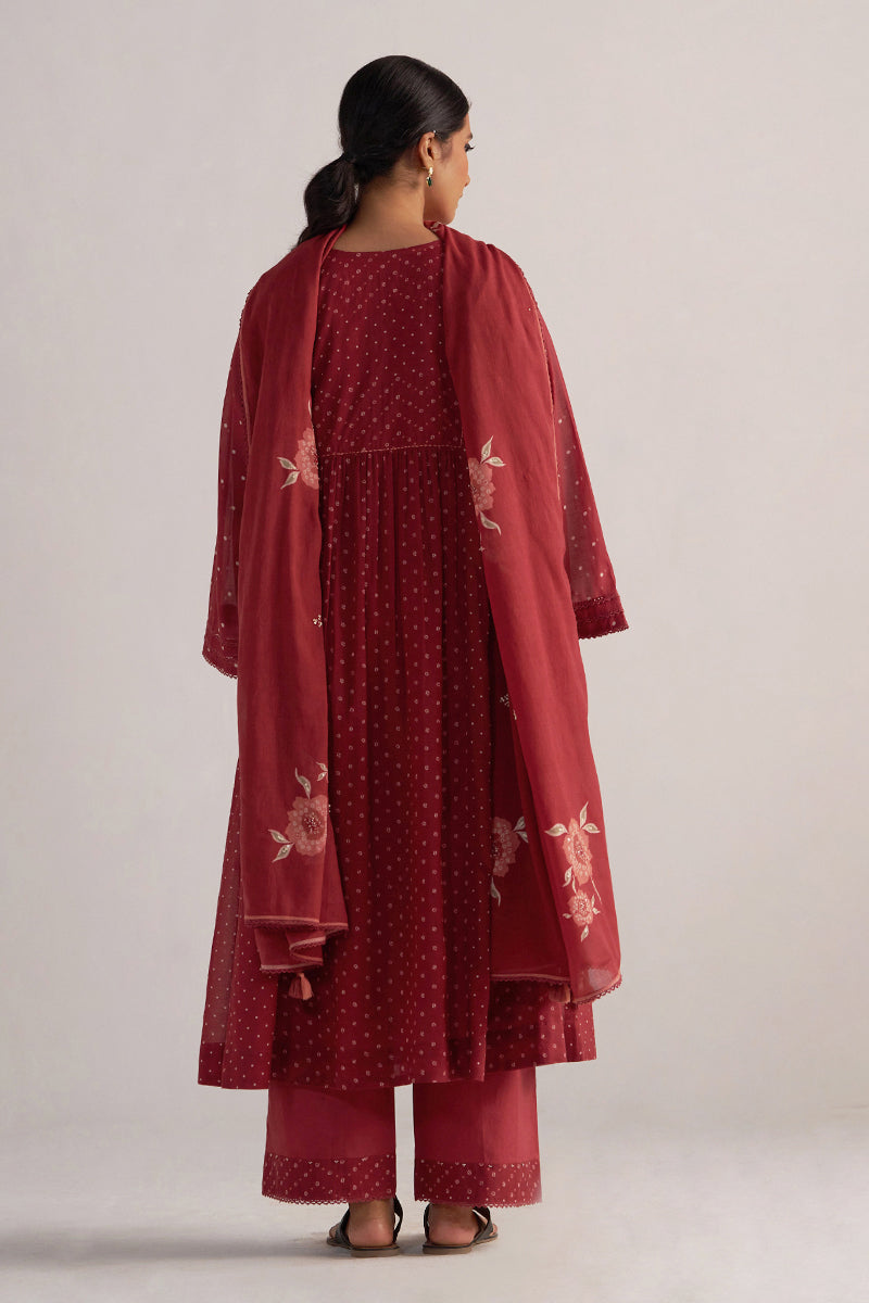 Print Mul Chanderi Kurta Set